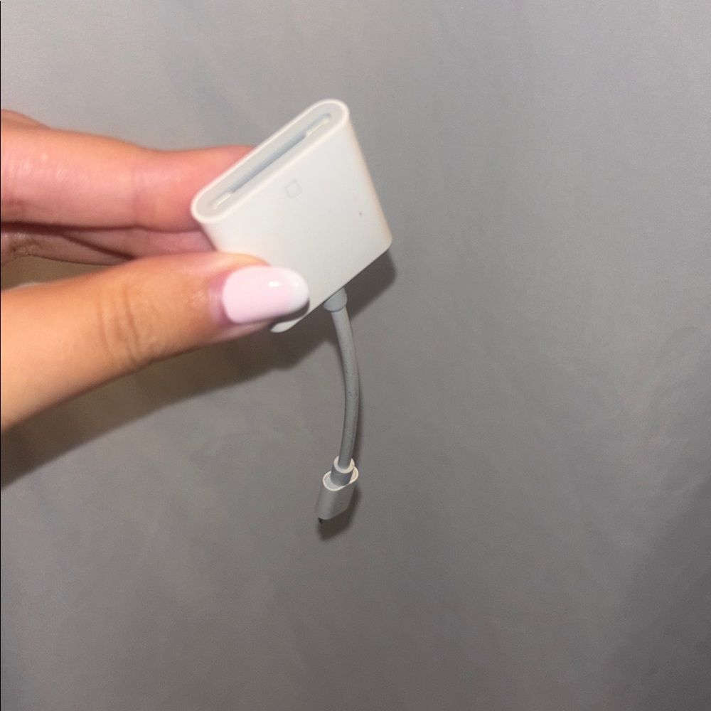 White SD card Adapter with Cable